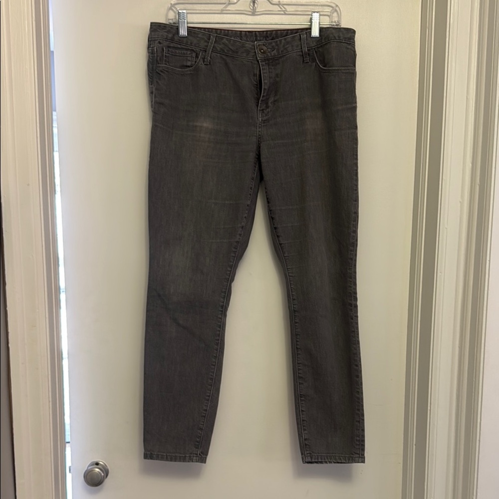 Gray Straight-Leg Jeans